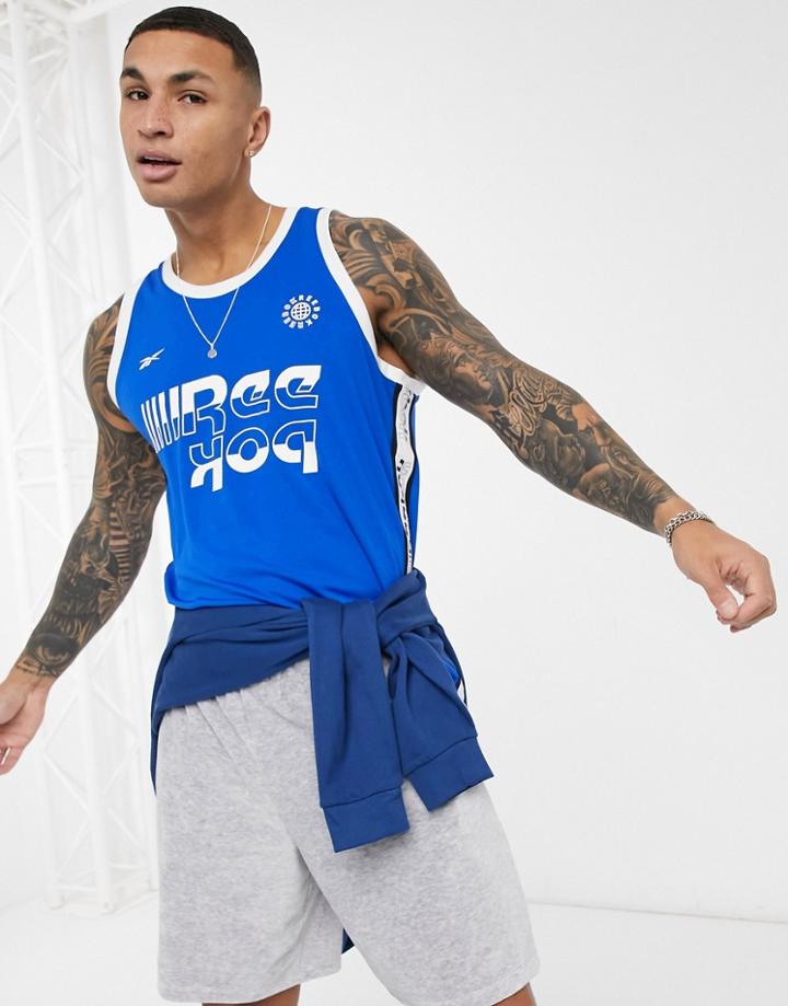 Reebok Myt Bball Tank In Blue-blues