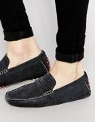 Base London Morgan Suede Driving Shoes - Blue