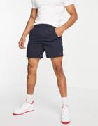 French Connection Tas Contrast Swim Shorts In Marine And Red-multi