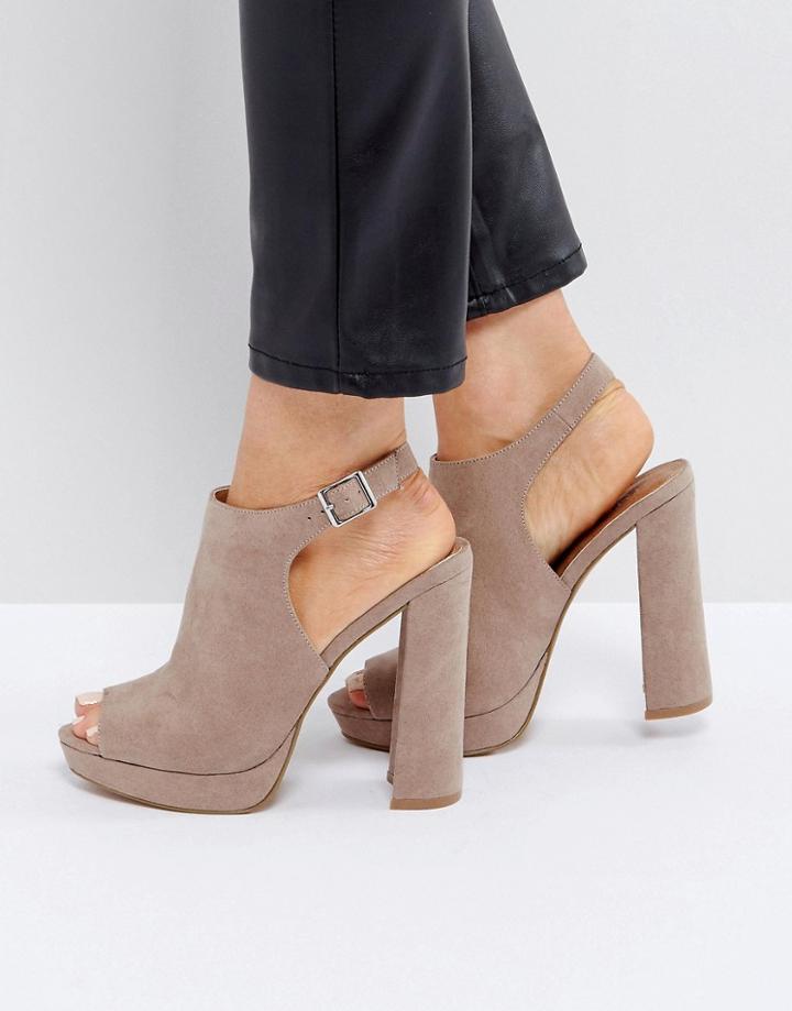 Asos Hail Shoe Boot Platforms - Beige