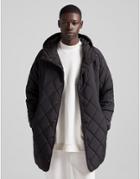 Bershka Mid Length Quilted Jacket In Black