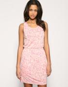 Asos Printed Shirred Waist Dress - Multi