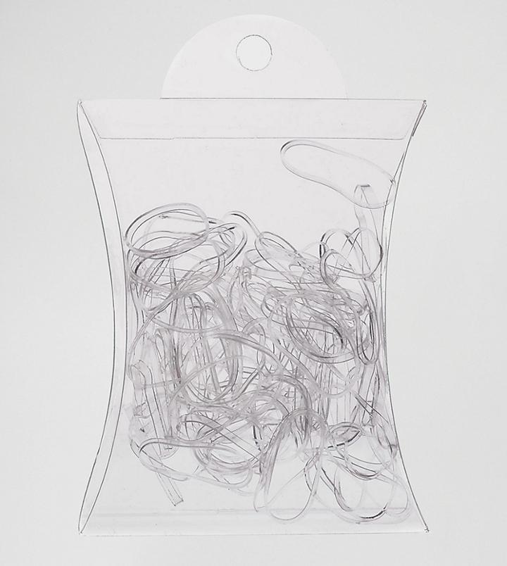 Asos Design Pack Of 100 No More Snags Hair Ties - Clear