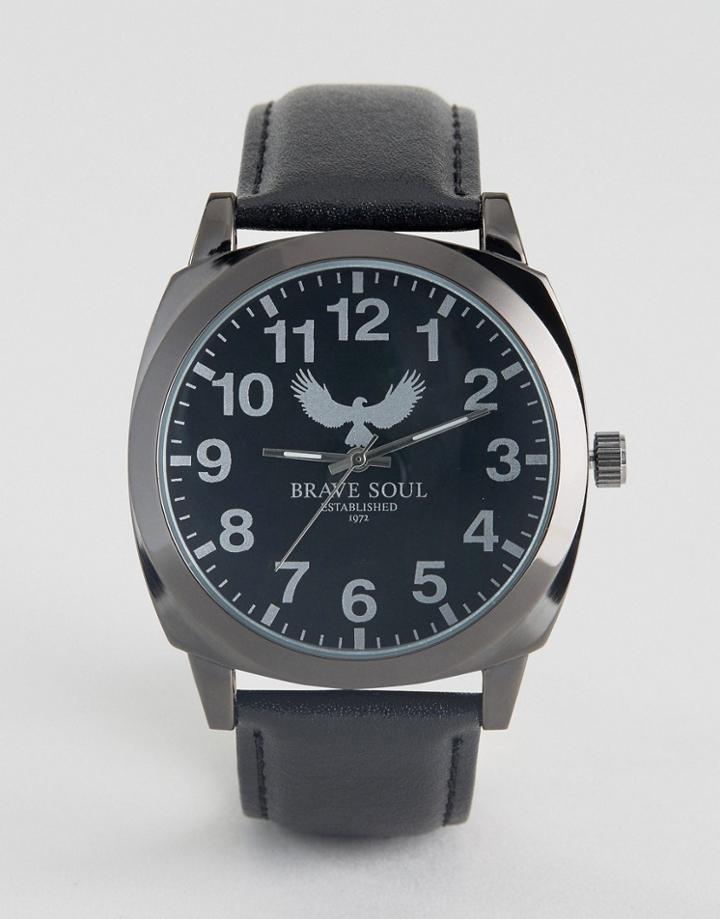 Brave Soul Black Watch With Black Dial - Black