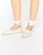 Asos Junior Tie Leg Espadrilles - Beige