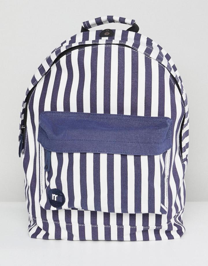 Mi-pac Seaside Stripe Blue Backpack - Blue