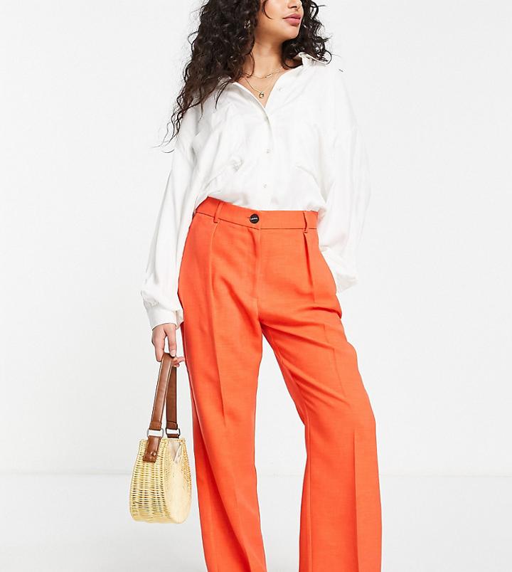 Miss Selfridge Petite Dad Pants In Red