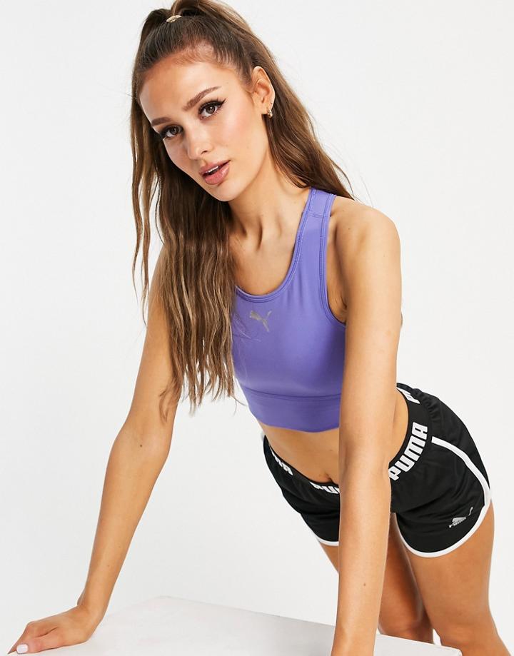 Puma Training Ready To Go Crop Top In Blue-blues
