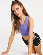 Puma Training Ready To Go Crop Top In Blue-blues