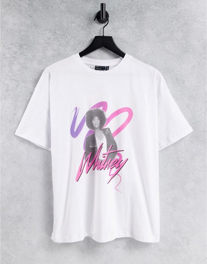 Asos Design Oversized Whitney T-shirt In White