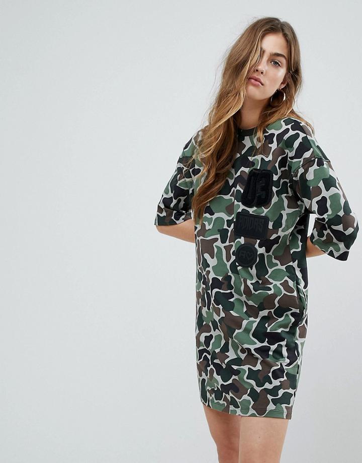Adidas Originals Camo Tee Dress - Multi