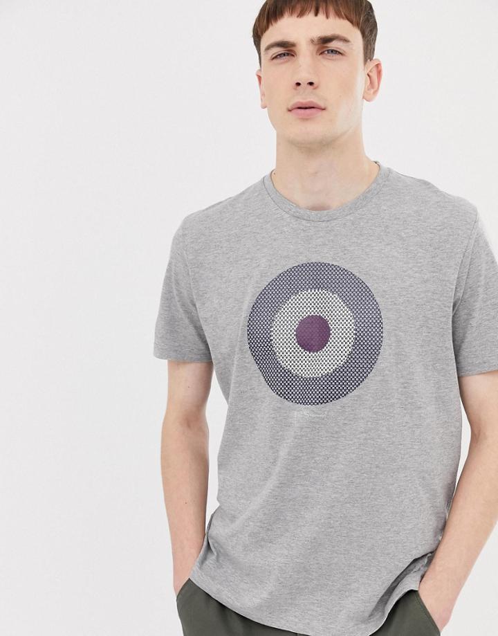 Ben Sherman Check Target T-shirt - Gray