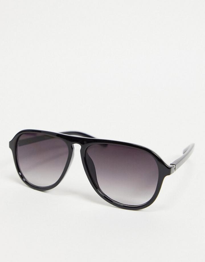 Madein. Chunky Frame Aviators-black