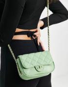 Ego Foldover Quilted Bag In Beige-neutral