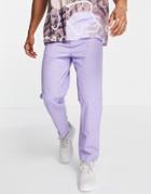 Asos Design Skate Pants With Laid On Panels In Purple