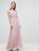 Lipsy Multiway Maxi Chiffon Dress-pink