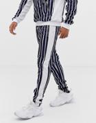 Liquor N Poker Joggers In Blue Stripe - Blue