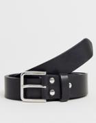 Weekday Leather Belt In Black