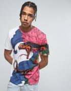Criminal Damage T-shirt In White With Snake Print - White