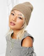 Object Beanie Hat In Light Brown