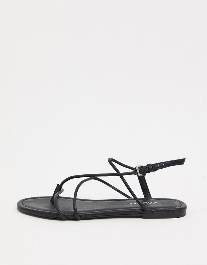 Monki Jana Strappy Sandal In Black