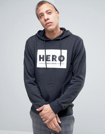 Heros Heroine Logo Hoodie - Black