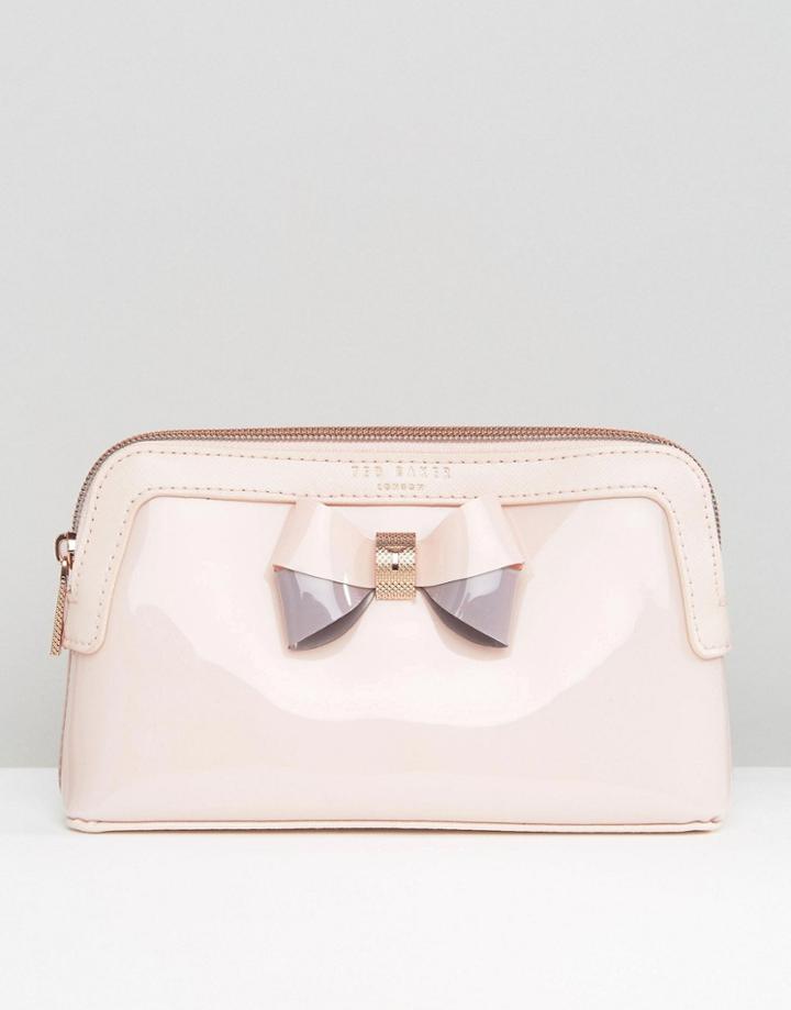 Ted Baker Colour Block Bow Make Up Bag - Pink