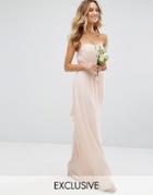 Tfnc Wedding Bandeu Maxi Dress - Pink
