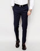 Asos Skinny Tuxedo Suit Trouser In Navy - Navy