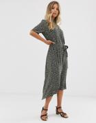 Jdy Ditsy Floral Tie Waist Midi Dress-multi