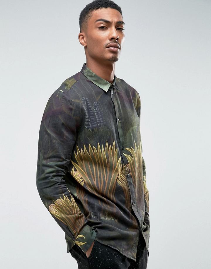 Weekday Florida Rouss Shirt Jungle Print - Green