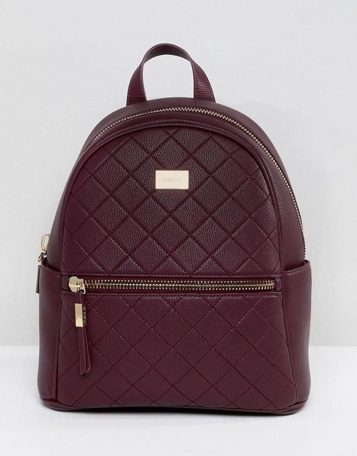Marc B Sporty Quilted Backpack - Red