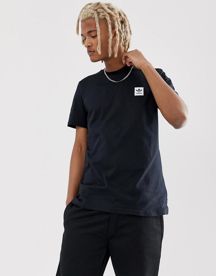 Adidas Skateboarding Logo T-shirt In Black - Black