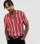 Heart & Dagger Stripe Shirt - Red
