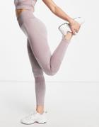 Love & Other Things Gym Seamless Contrast Leggings In Lilac-purple