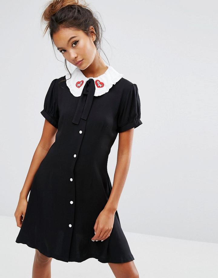 Lazy Oaf X Disney 101 Dalmatian Puppies Dress - Black