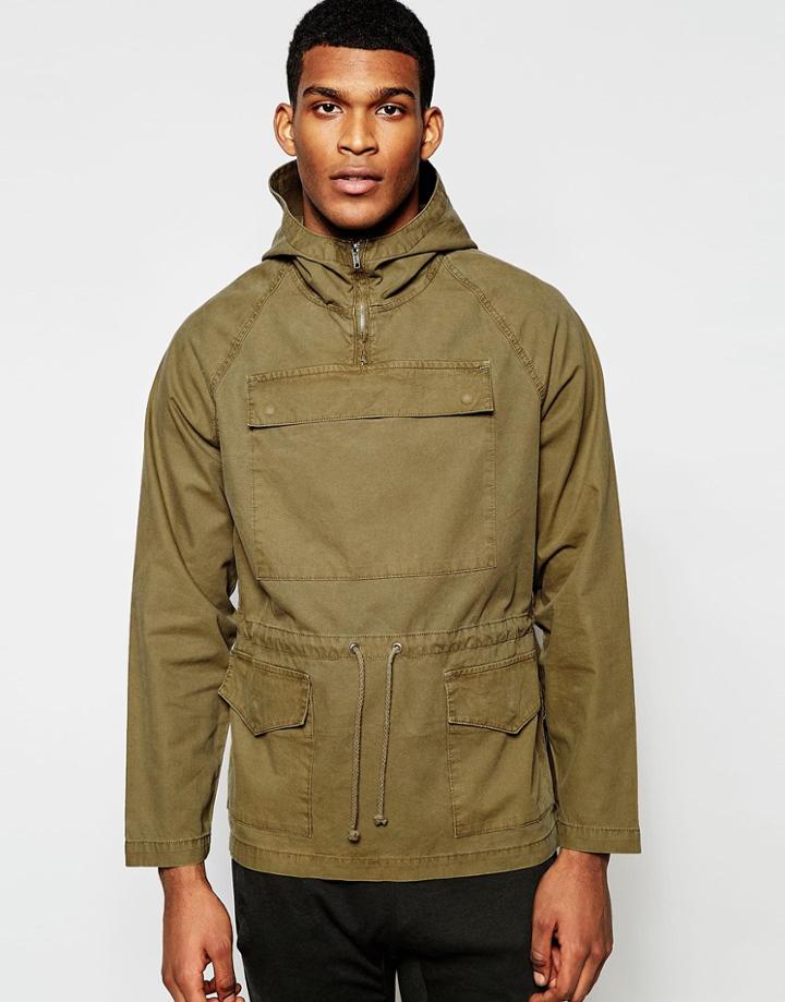 Asos Overhead Military Jacket - Khaki