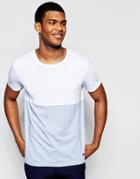 Boss Orange T-shirt With Color Block Regular Fit In White - White