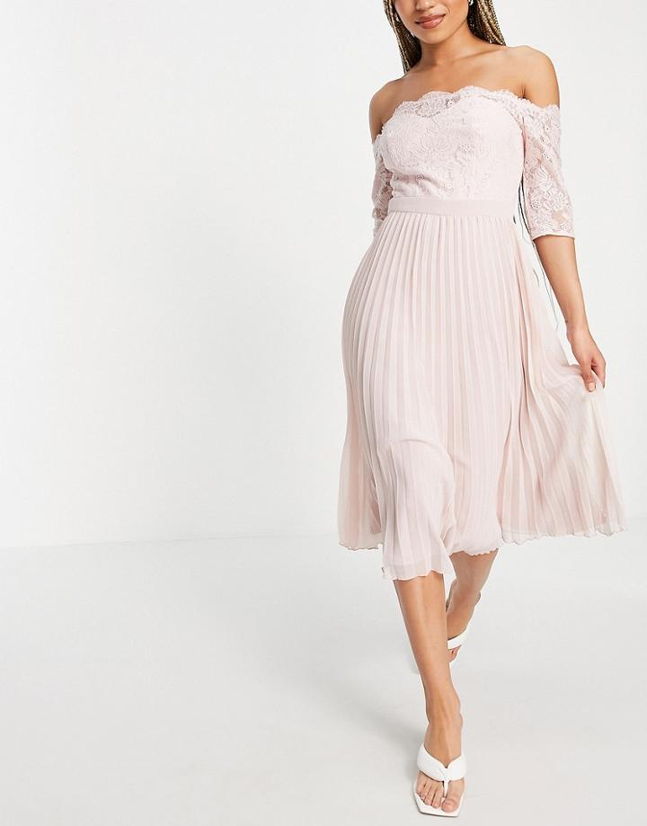 Chi Chi London Rhiann Dress In Pink