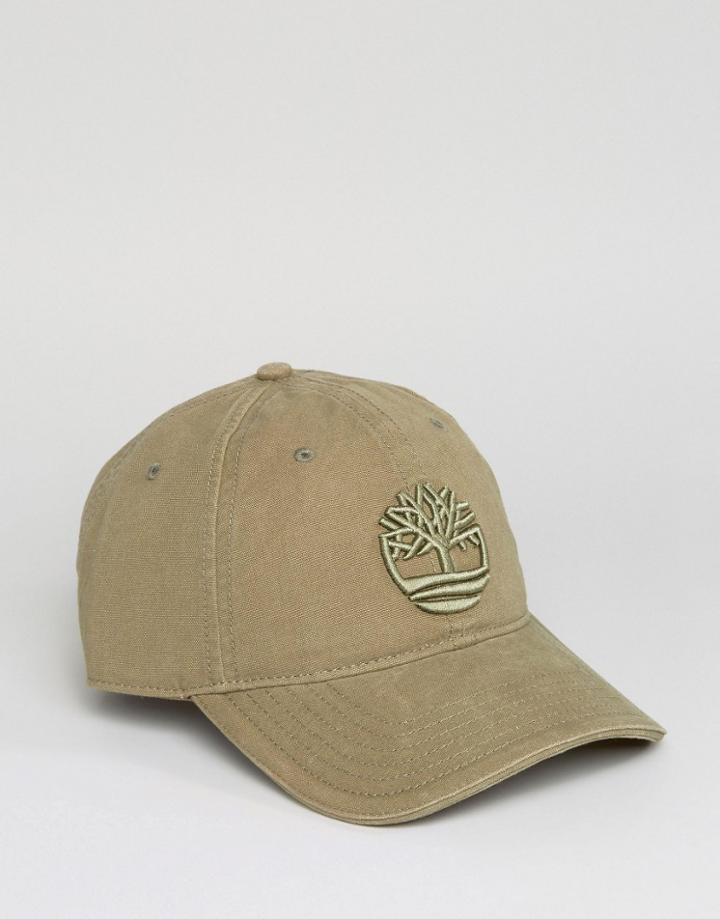 Timberland Large Logo Baseball Cap Green - Green