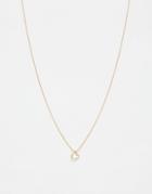 Orelia Single Stone Heart Necklace - Gold