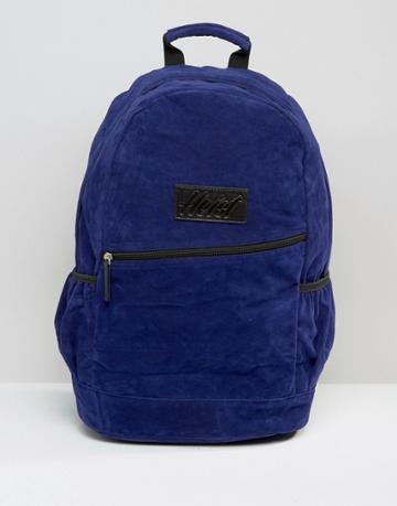 Heist Tab Suedette Backpack - Blue