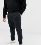 Collusion Plus Tapered Fit Chino In Black - Black