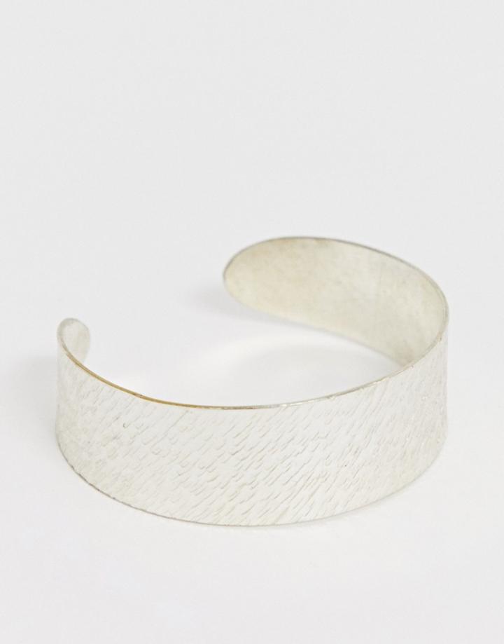 People Tree Handmade Matt Cuff Bracelet - Silver