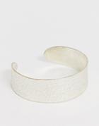 People Tree Handmade Matt Cuff Bracelet - Silver