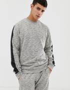 Le Breve Taped Arm Sweatshirt-gray