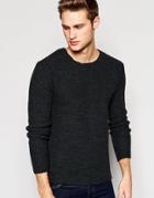 Kubban Small Waffle Knit Sweater - Black