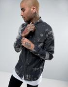 Reason Shirt In Acid Wash Reg Fit - Black