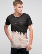 Religion T-shirt With Paint Dripping Print - Pink