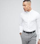 Noak Tall Skinny Shirt With Concealed Placket - White